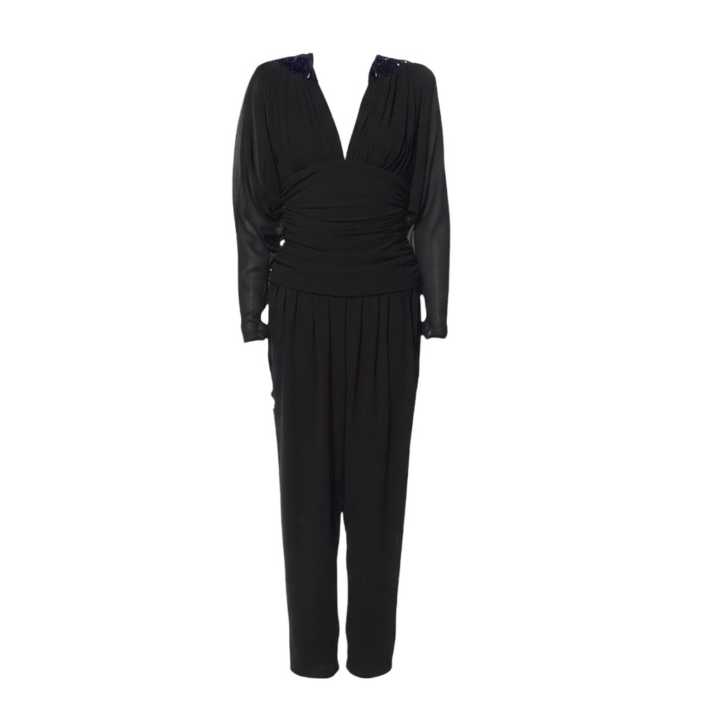 Vintage Casadei Black Long Sleeve Dress